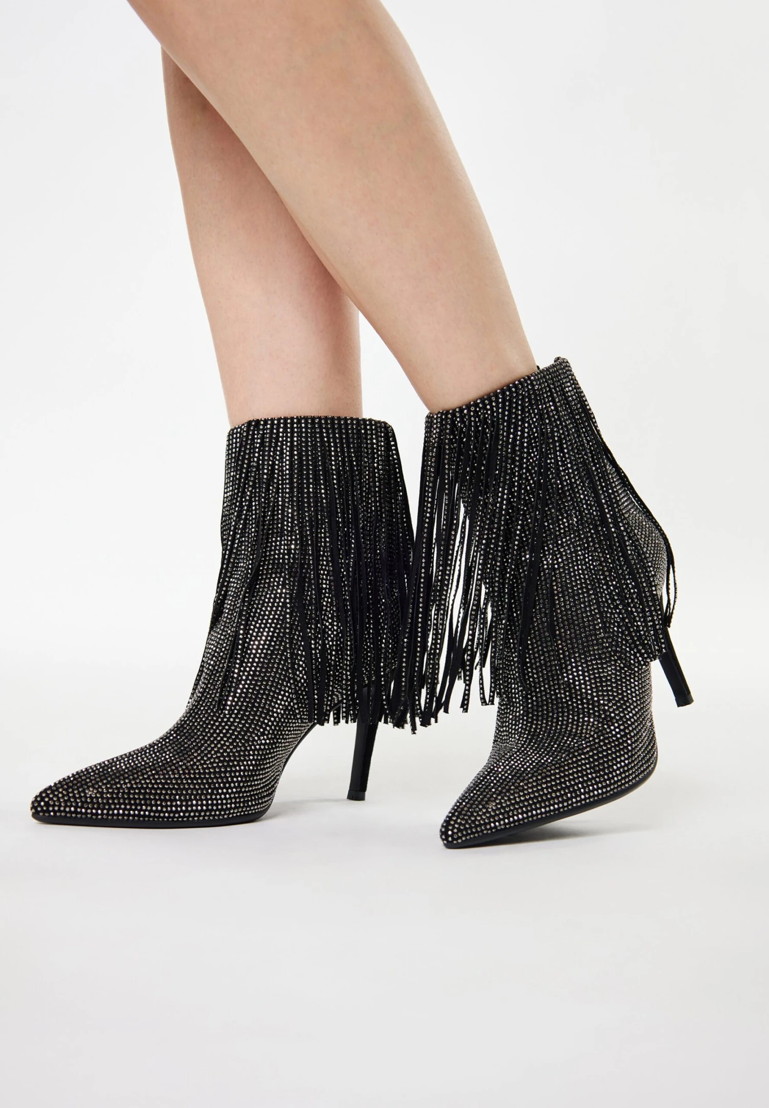 Faina Koosh - Stivaletti Con Tacco - Schwarz Silber 3 Faina Koosh - Stivaletti Con Tacco - Schwarz Silber