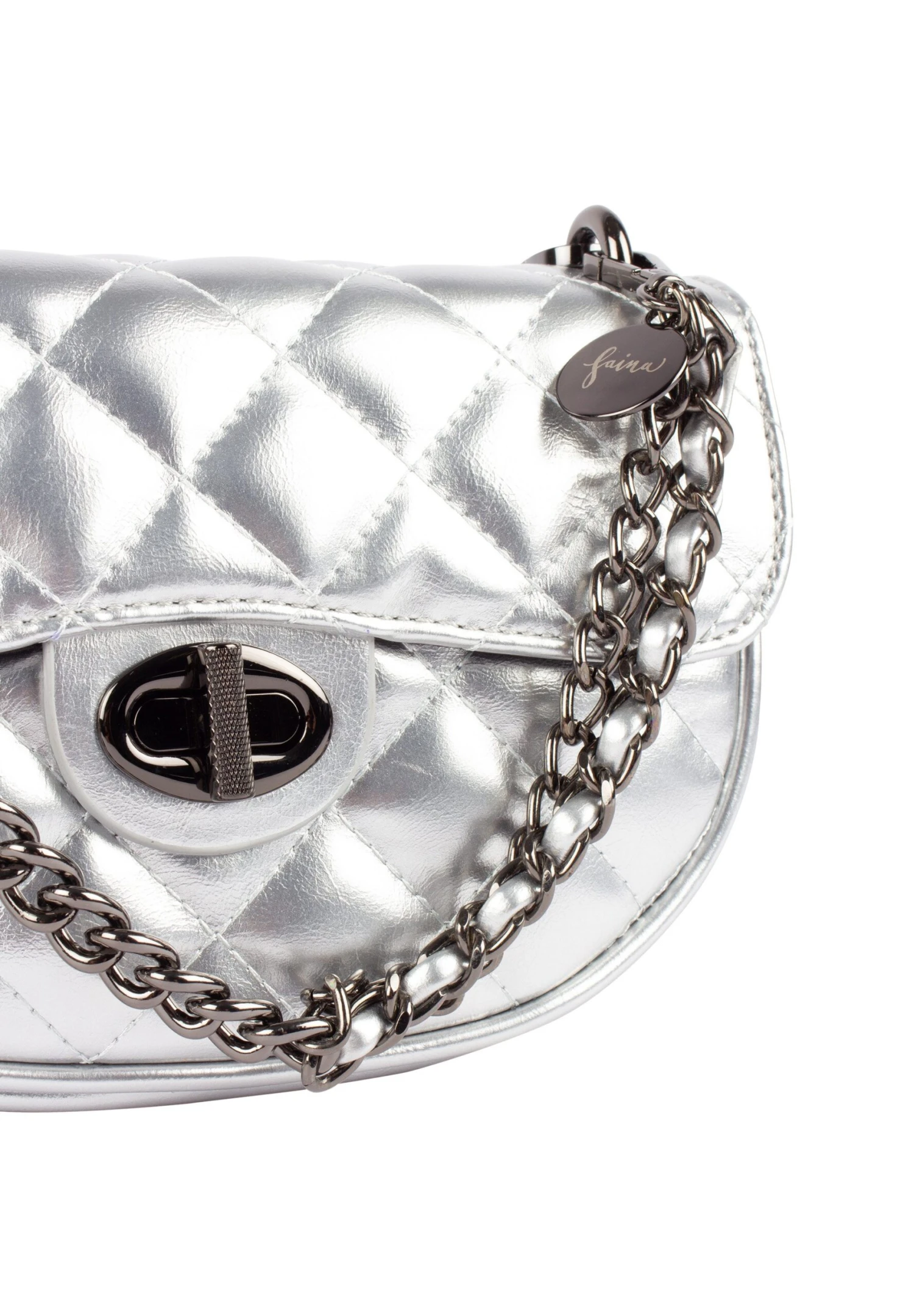 Faina Im Metallic Look Caneva - Borsa A Mano - Silber 7 Faina Im Metallic Look Caneva - Borsa A Mano - Silber - Image 5