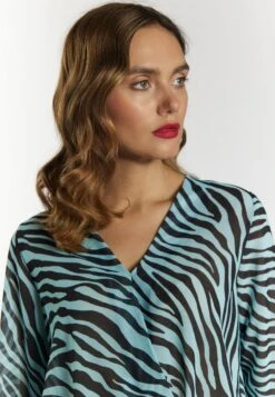 Faina Mit ZebraprintCamicettaHellblau Schwarz Donna Camicie E Bluse FAB21E058-K11 -Faina Sconto 04459351131240f6aa6016534b6cdd68