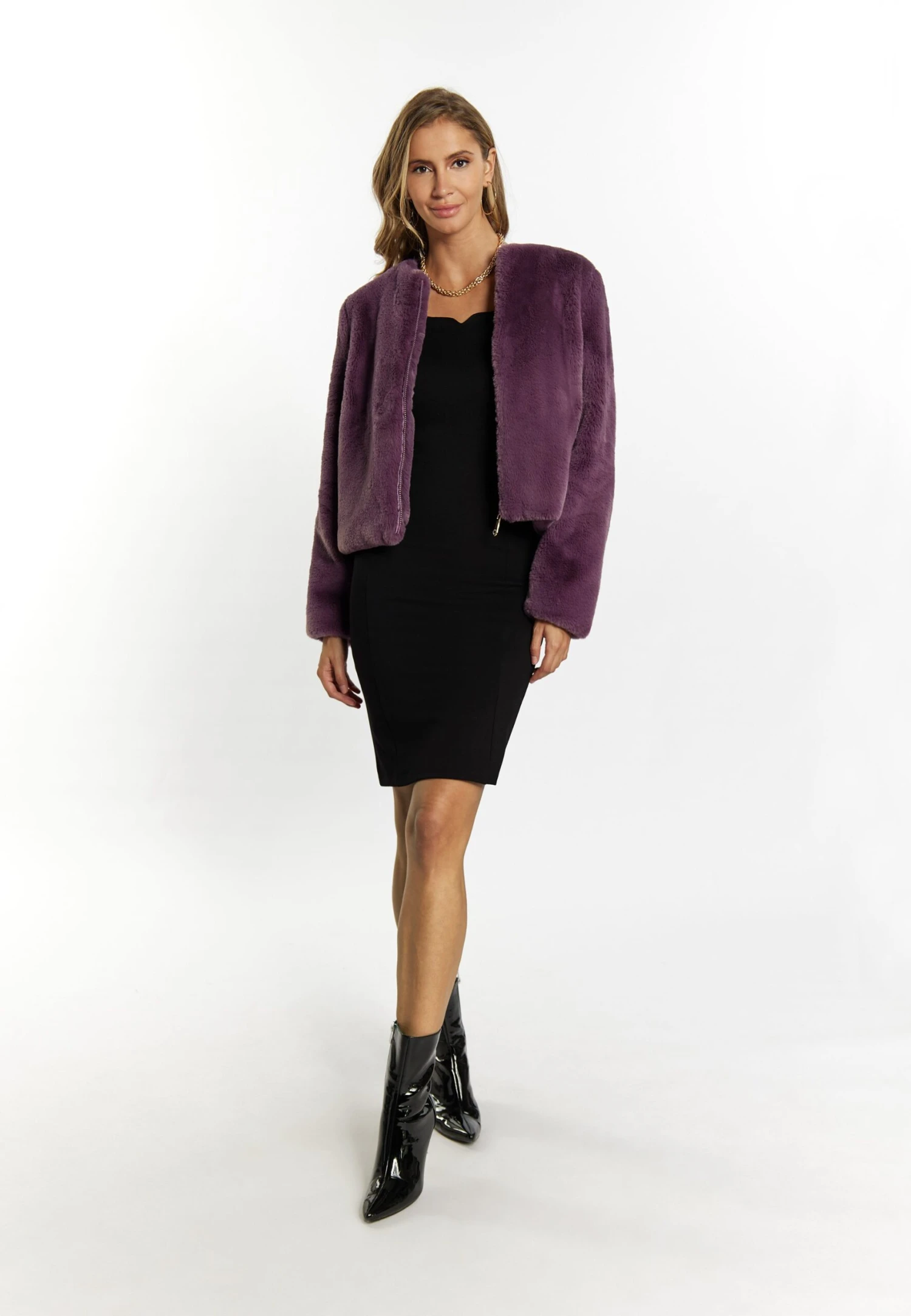 Faina EmbellGiacca In SimilpelleViolett Donna Giacche E Blazer FAB21U03L-I11 4 Faina EmbellGiacca In SimilpelleViolett Donna Giacche E Blazer FAB21U03L-I11 - Image 2
