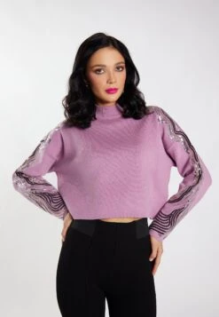 Faina Mit Pailletten NeliceMaglioneMauve Donna Maglieria FAB21I0AV-I11