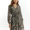 Faina Mit Zebra - Vestito Estivo - Beige Schwarz -Faina Sconto 0d895db76c15410b9c72f1c7c879860a