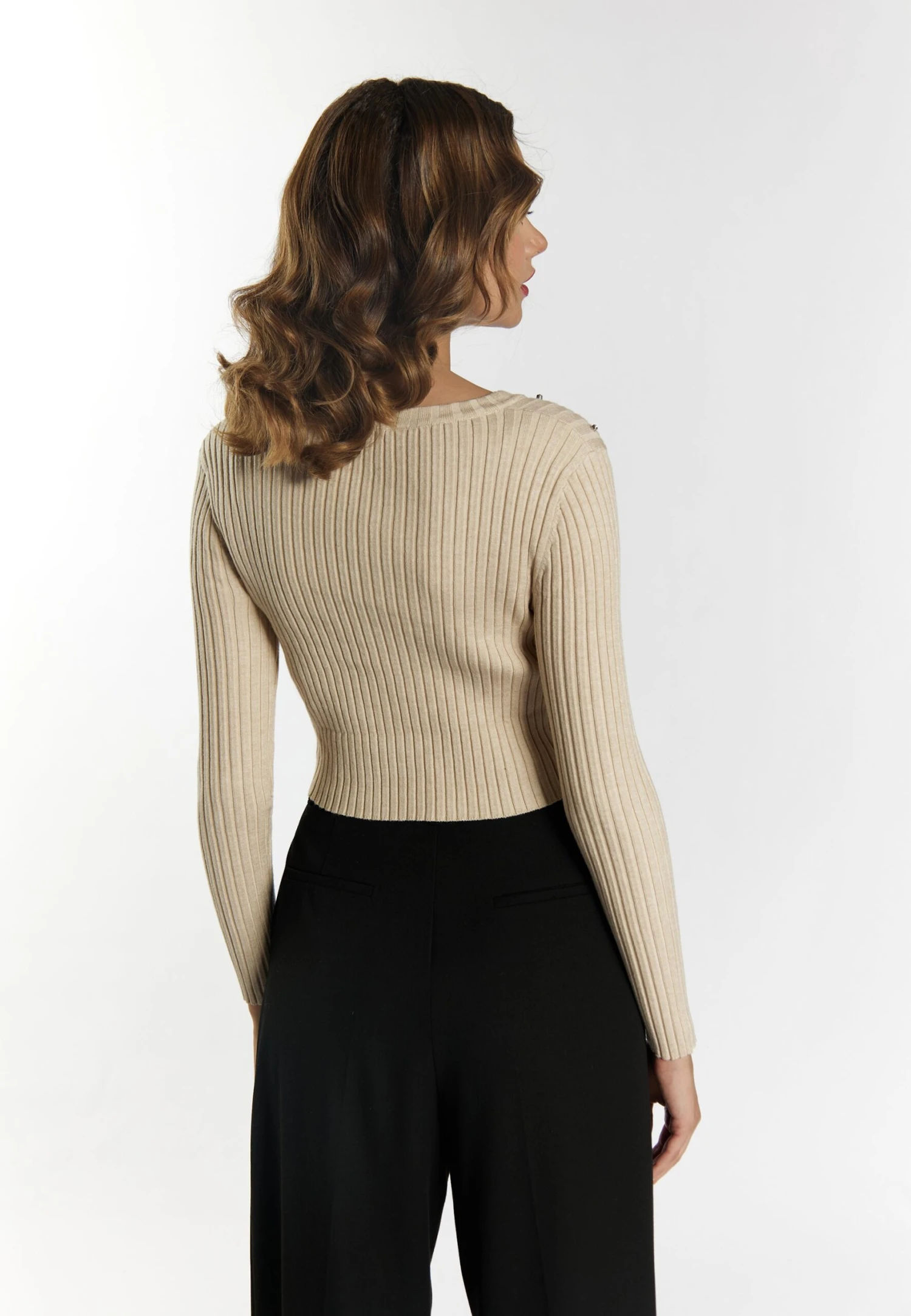 Faina Mit Strass Steinen ImaneMaglioneHellbeige Donna Maglieria FAB21I0AT-B11 5 Faina Mit Strass Steinen ImaneMaglioneHellbeige Donna Maglieria FAB21I0AT-B11 - Image 3