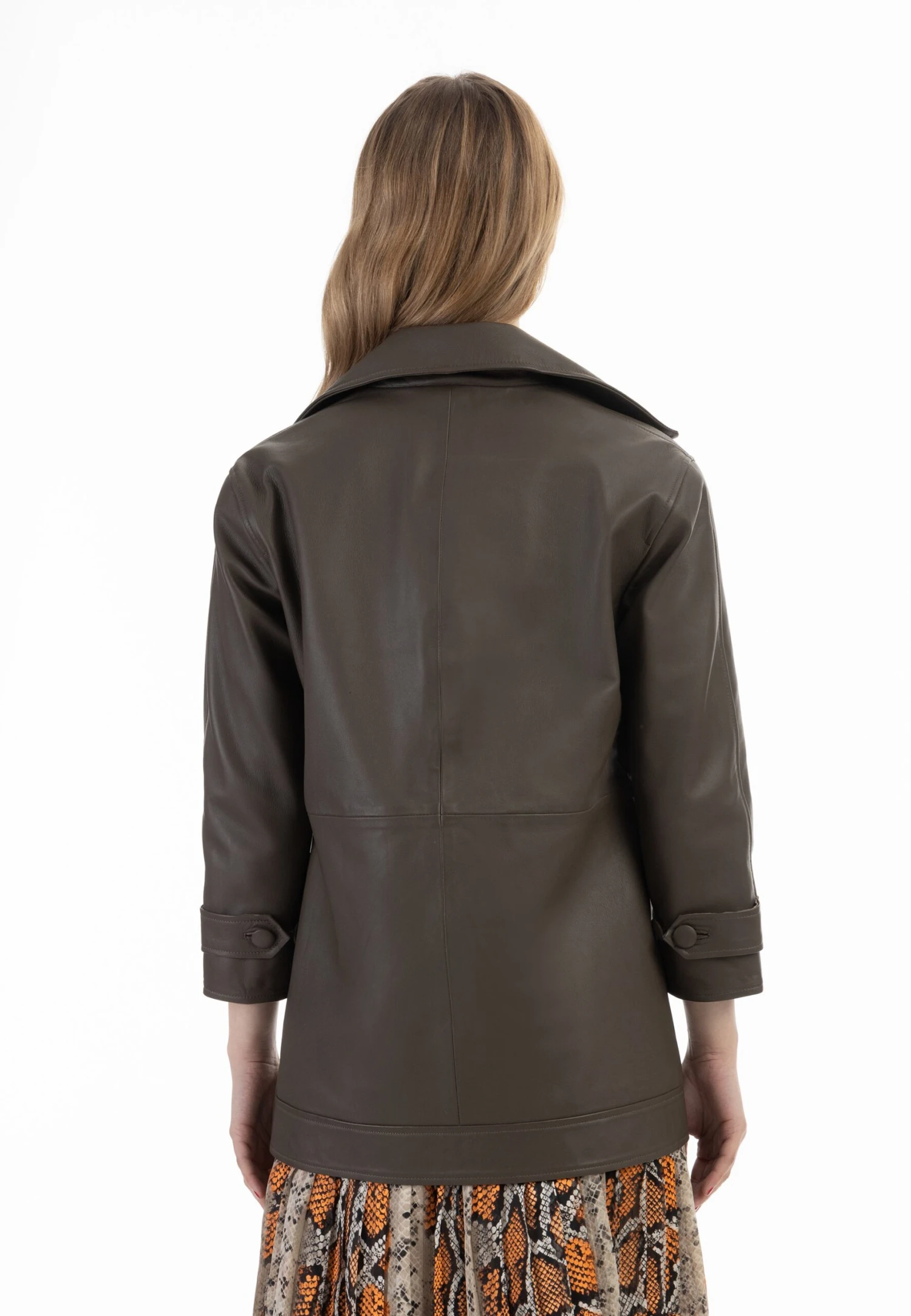 Faina Giacca Di PelleTaupe Donna Giacche E Blazer FAB21U038-B11 5 Faina Giacca Di PelleTaupe Donna Giacche E Blazer FAB21U038-B11 - Image 3