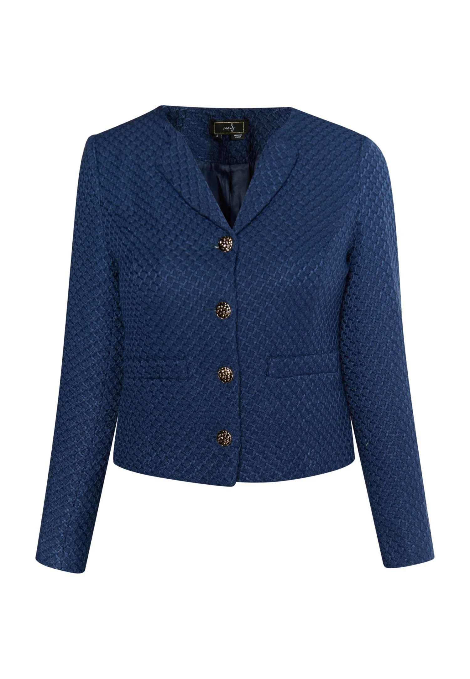 Faina BoucléKooshCardiganMarine Donna Giacche E Blazer FAB21G01N-K11 7 Faina BoucléKooshCardiganMarine Donna Giacche E Blazer FAB21G01N-K11 - Image 5