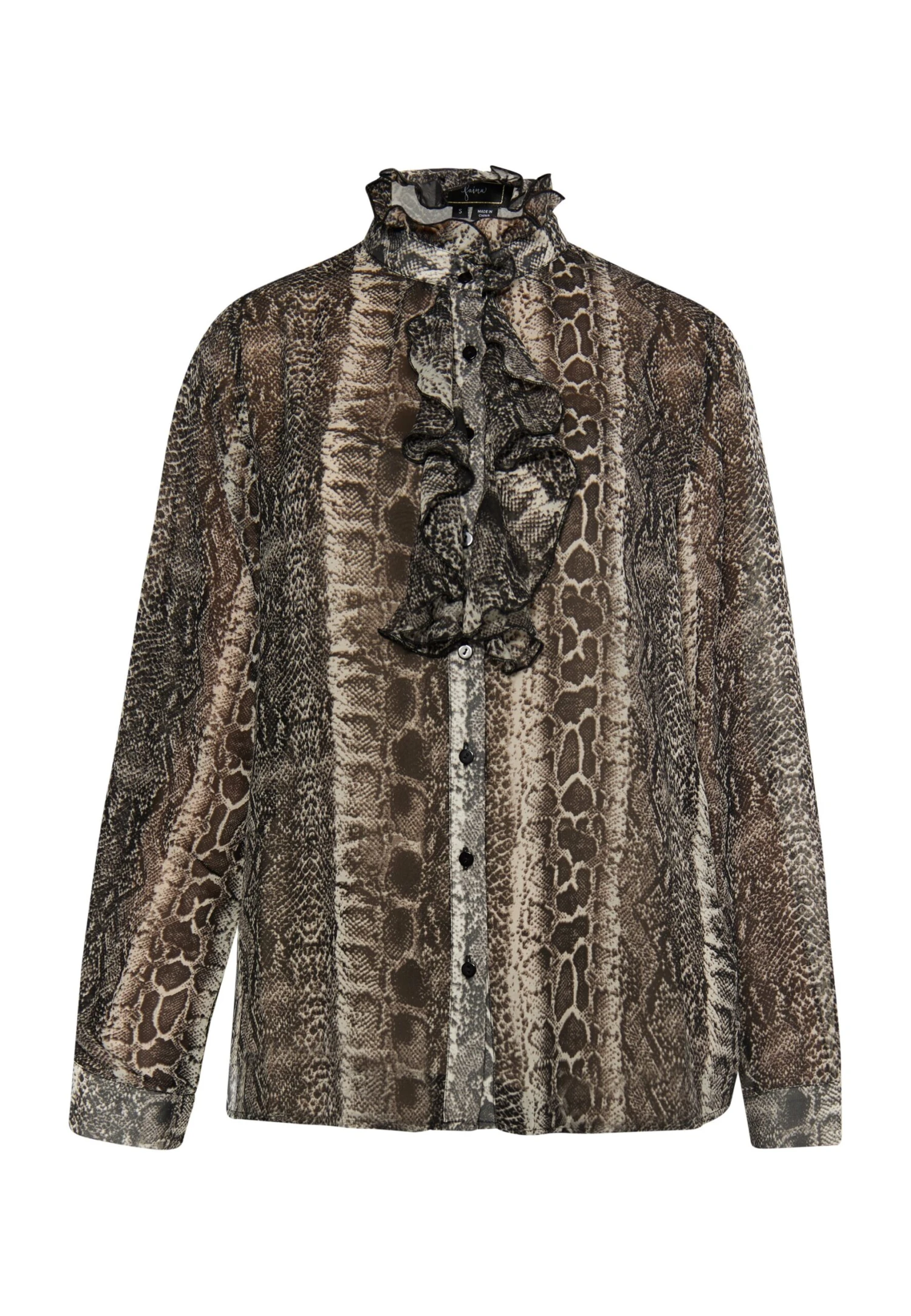 Faina ImaneCamiciaSchwarz Weiss Donna Camicie E Bluse FAB21E05B-Q11 7 Faina ImaneCamiciaSchwarz Weiss Donna Camicie E Bluse FAB21E05B-Q11 - Image 5