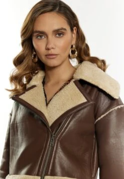 Faina Verkürzte- Giacca Di Pelle - Braun -Faina Sconto 26c180bee3ec4735a28568ee61eb7aec