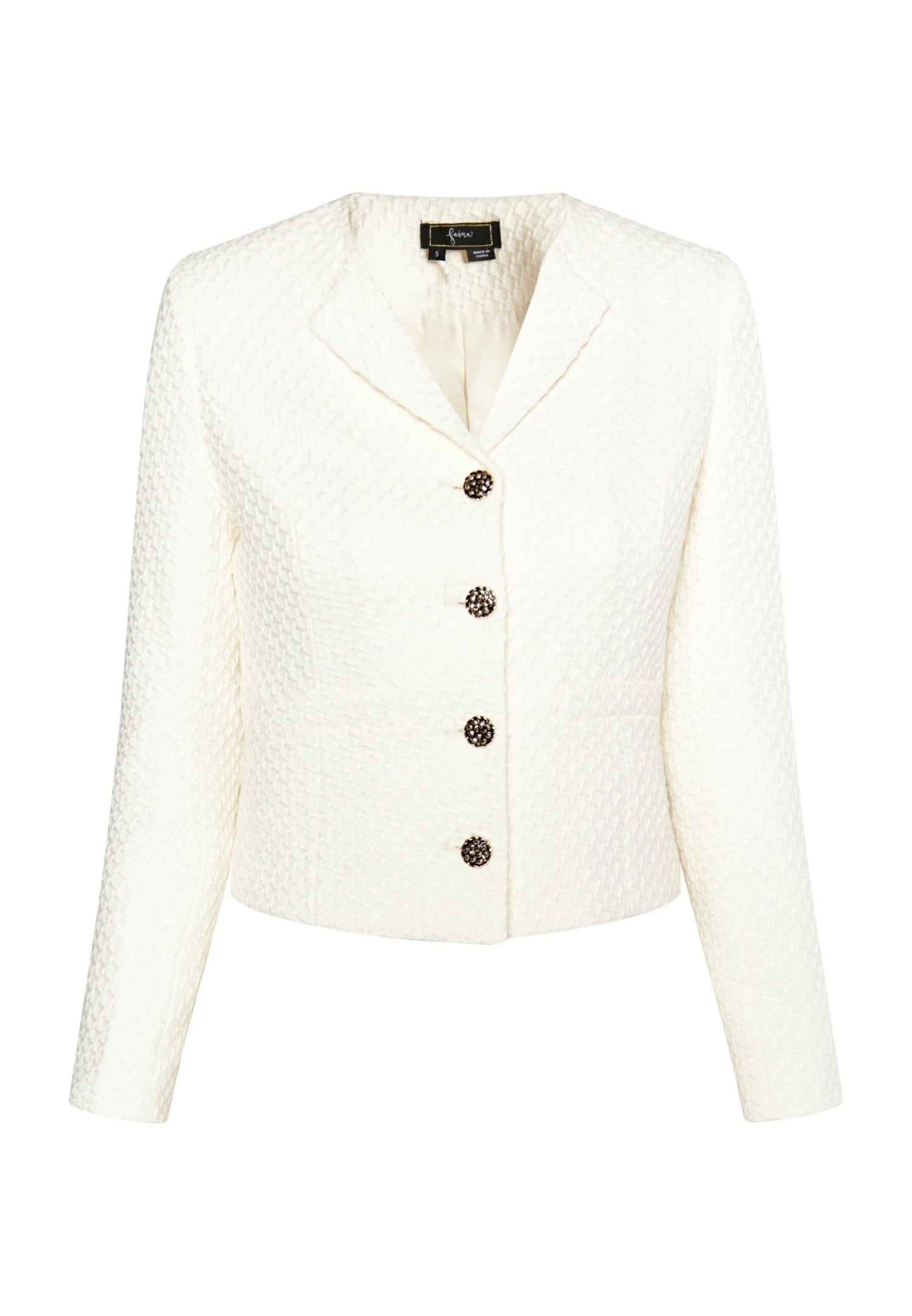 Faina BoucléKooshCardiganWollweiss Donna Giacche E Blazer FAB21G01N-A11 7 Faina BoucléKooshCardiganWollweiss Donna Giacche E Blazer FAB21G01N-A11 - Image 5