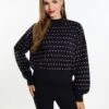 Faina Imane - Maglione - Schwarz -Faina Sconto 2e00f1c854f340d5ae0ea40e7e98ad58