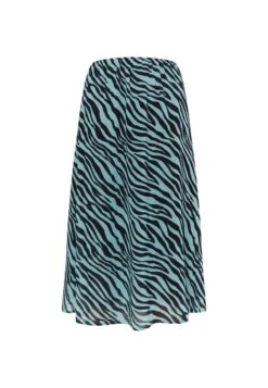 Faina Mit Zebra- Gonna A Campana - Hellblau Schwarz -Faina Sconto 300057cdb20a4c2ebde816c854993540