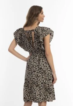 Faina LeoprintVestito EstivoBeige Leo Donna Vestiti FAB21C08N-B11 -Faina Sconto 33fb6f195da84edfa40180627d55c5d3