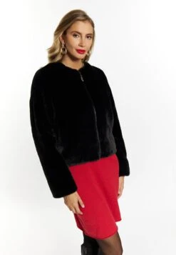 Faina EmbellGiacca In SimilpelleSchwarz Donna Giacche E Blazer FAB21U03L-Q11