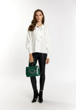 Faina NascitaBorsa A ManoGrün Schwarz Donna Borse FAB51H08G-T12