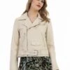 Faina Giacca Di PelleWollweiss Donna Giacche E Blazer FAB21U037-A11
