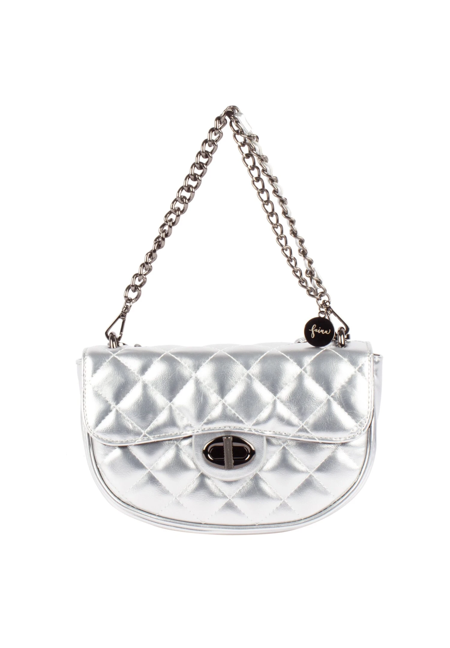 Faina Im Metallic Look Caneva - Borsa A Mano - Silber 4 Faina Im Metallic Look Caneva - Borsa A Mano - Silber - Image 2