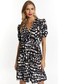 Faina Vestito Estivo - Schwarz/Weiss