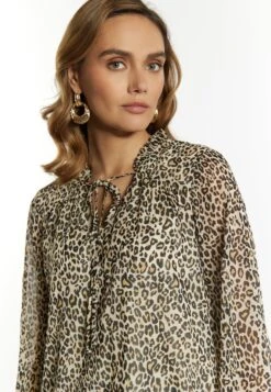 Faina Mit Leo-Print Nally - Camicetta - Hellbeige Mehrfarbig -Faina Sconto 42e474d4423e44c18dc5cf7c0eaf835f
