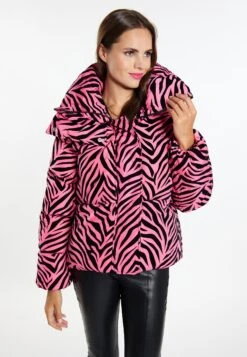 Faina Mit Zebra-Print DedicaGiacca InvernalePink Zebra Donna Giacche E Blazer FAB21U042-J11