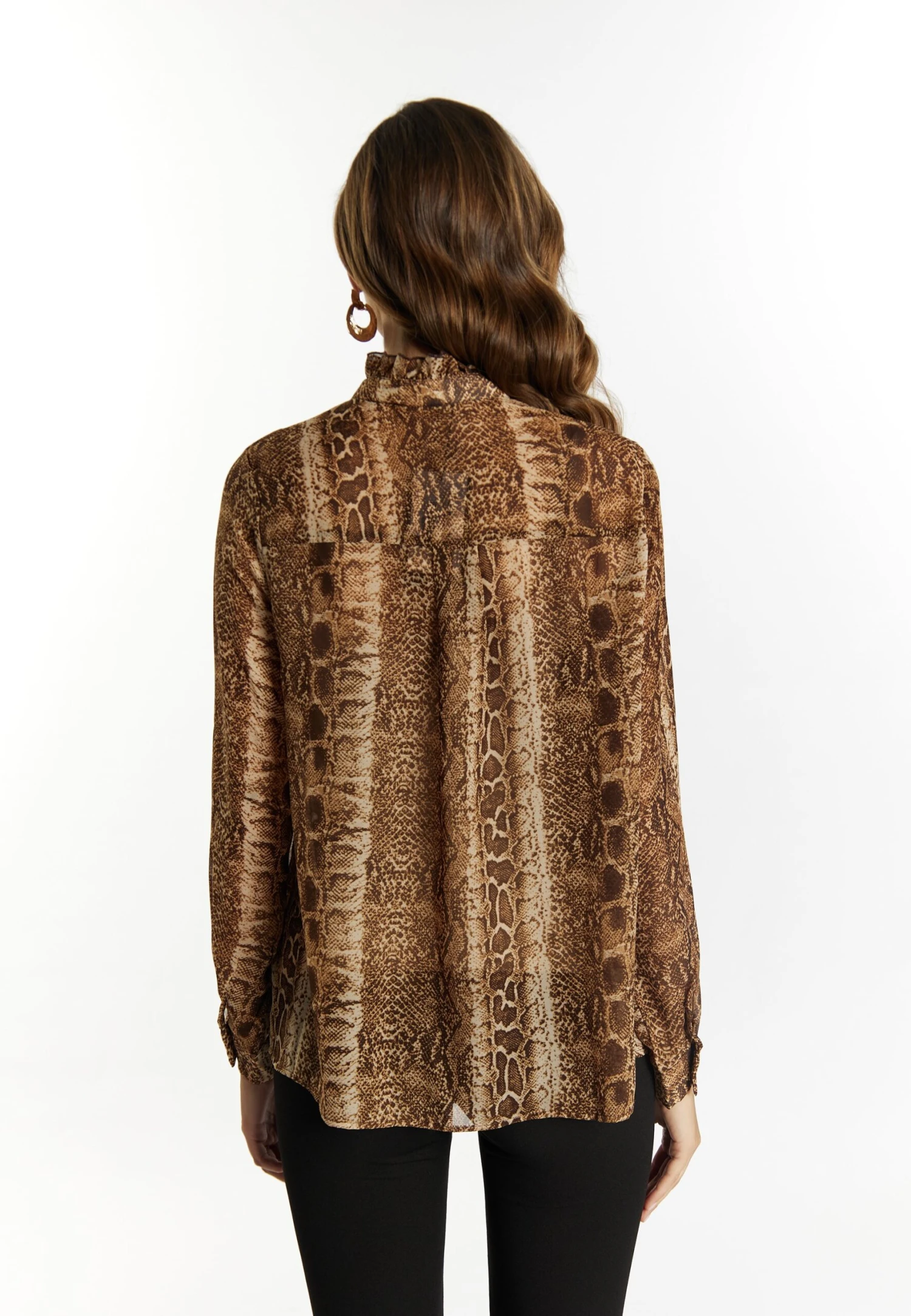 Faina ImaneCamiciaBraun Beige Donna Camicie E Bluse FAB21E05B-O11 5 Faina ImaneCamiciaBraun Beige Donna Camicie E Bluse FAB21E05B-O11 - Image 3