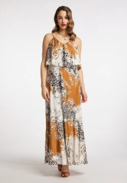 Faina NeliceVestito LungoCognac Mehrfarbig Donna Vestiti FAB21C06A-O11