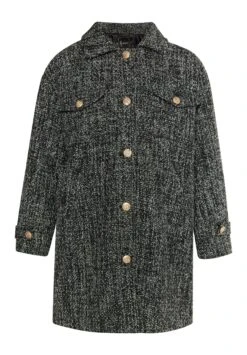 Faina TuxeCappotto ClassicoSchwarz Weiss Kariert Donna Cappotti FAB21U03D-Q11 -Faina Sconto 648934562dd847d7bd0c93a72eae9a42