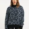 Faina Imane - Maglione - Grau Schwarz -Faina Sconto 6a090a0e8d9444a190764ff9df17d1fb