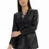 Faina Giacca In Similpelle - Schwarz -Faina Sconto 7797cdc0f96c445c98b9be64c38536c6