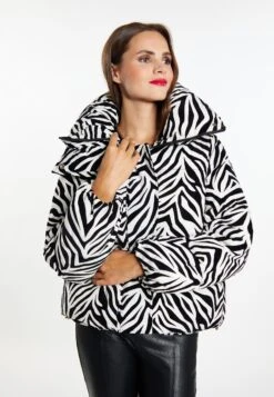 Faina Mit Zebra-Print DedicaGiacca InvernaleWeiss Zebra Donna Giacche E Blazer FAB21U042-A11