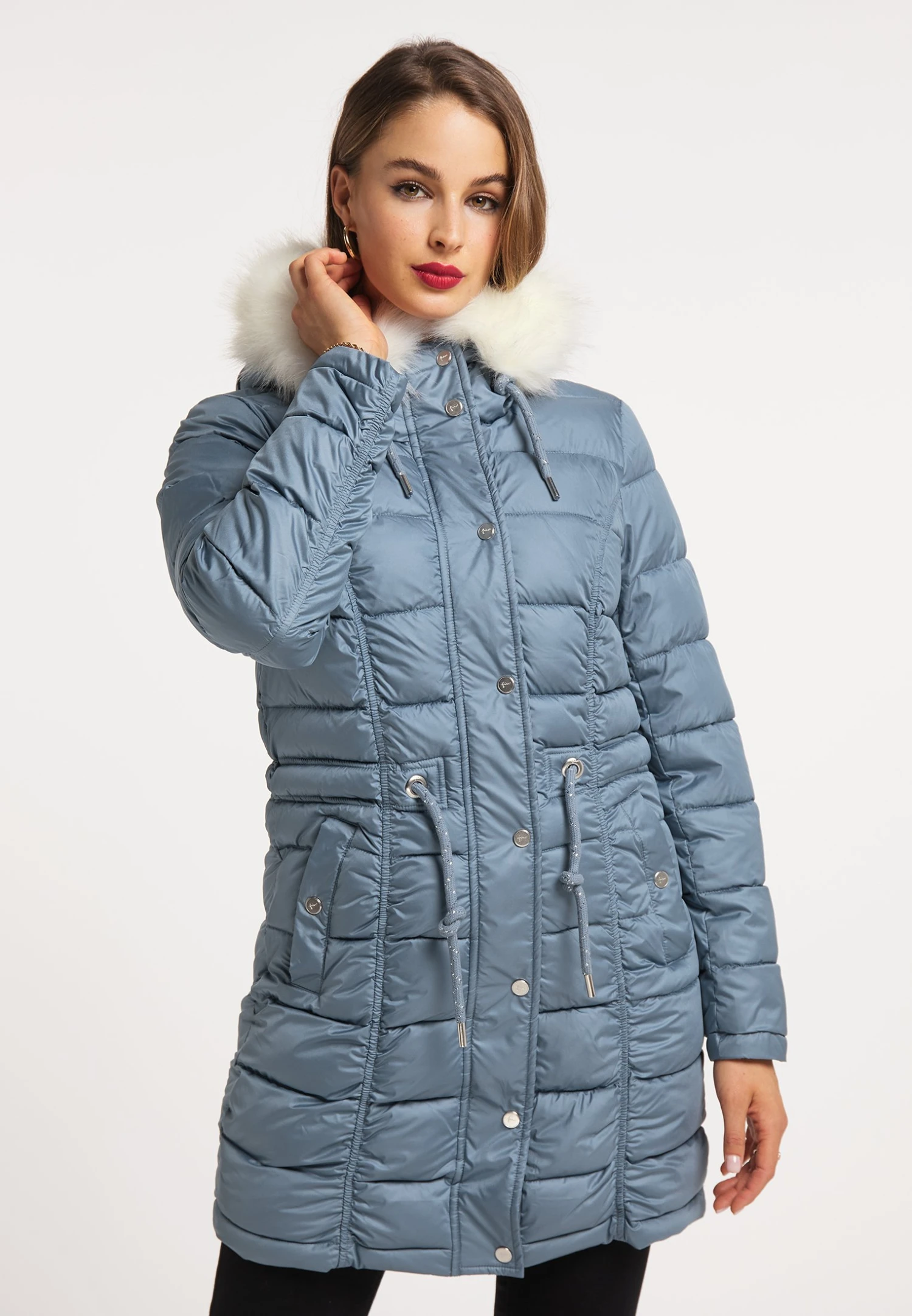 Faina Caspio - Cappotto Invernale - Graublau 3 Faina Caspio - Cappotto Invernale - Graublau