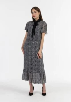 Faina Vestito EstivoSchwarz Weiss Donna Vestiti FAB21C08W-Q11