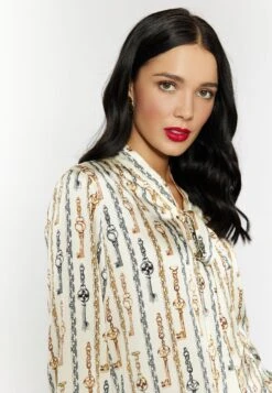 Faina ZithaCamiciaWollweiss Mehrfarbig Donna Camicie E Bluse FAB21E05E-B11 -Faina Sconto 8a96d76571b043bf85701d8cc47be738