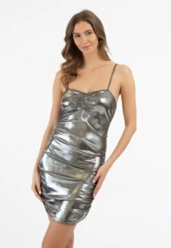 Faina Optik - Vestito Di Maglina - Schwarz Metallisch