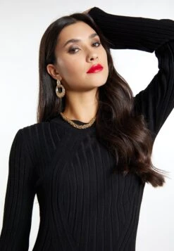 Faina AlevaTubinoSchwarz Donna Vestiti FAB21C09N-Q11 -Faina Sconto 98c957b1bf9447ddb7cfbde01dfb8f81