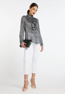 Faina Naemi - Camicia - Grey/Black -Faina Sconto 9ac9af029d094e9eabba2ce1755280f5