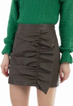 Faina Gonna Di Pelle - Taupe -Faina Sconto 9bc6b8a6bd4742d79fa1aa56c622f060