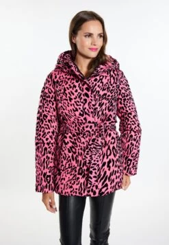 Faina Mit Leo Print DedicaCappotto InvernalePink Leo Donna Cappotti FAB21U045-J11