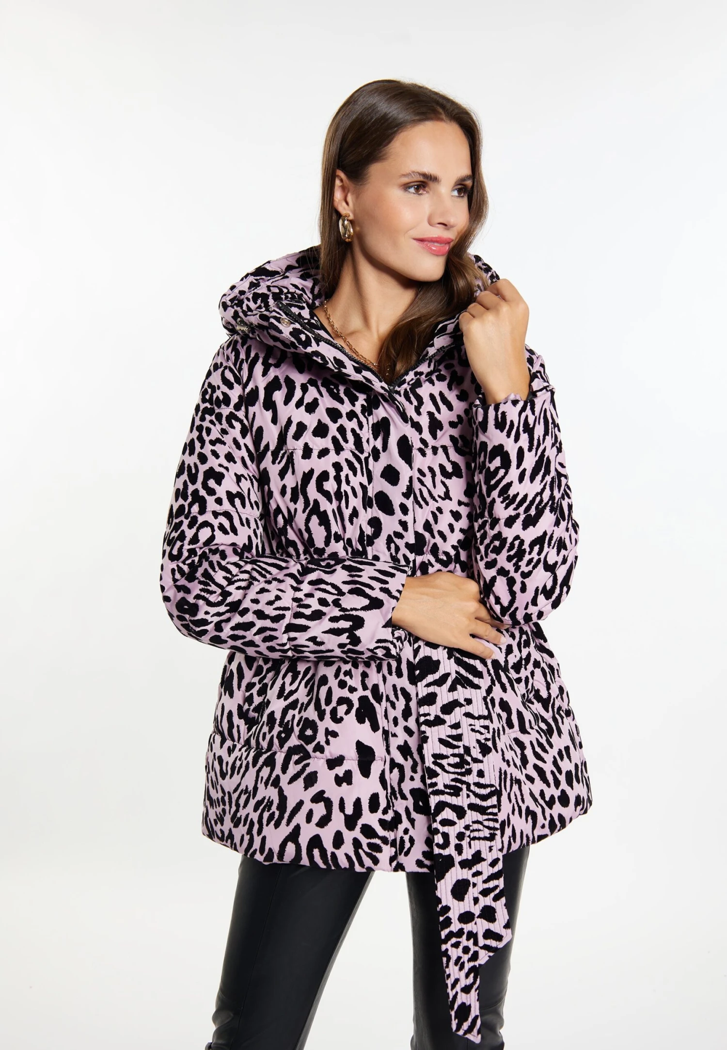 Faina Mit Leo Print DedicaCappotto InvernaleMauve Leo Donna Cappotti FAB21U045-I11 3 Faina Mit Leo Print DedicaCappotto InvernaleMauve Leo Donna Cappotti FAB21U045-I11