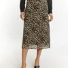 Faina Mit LeoprintGonna A CampanaBeige Leo Donna Gonne FAB21B033-B11