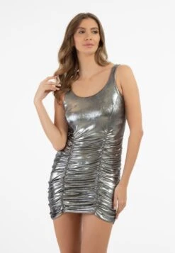 Faina In Metallic OptikVestito EleganteSchwarz Metallisch Donna Vestiti FAB21C08U-Q11