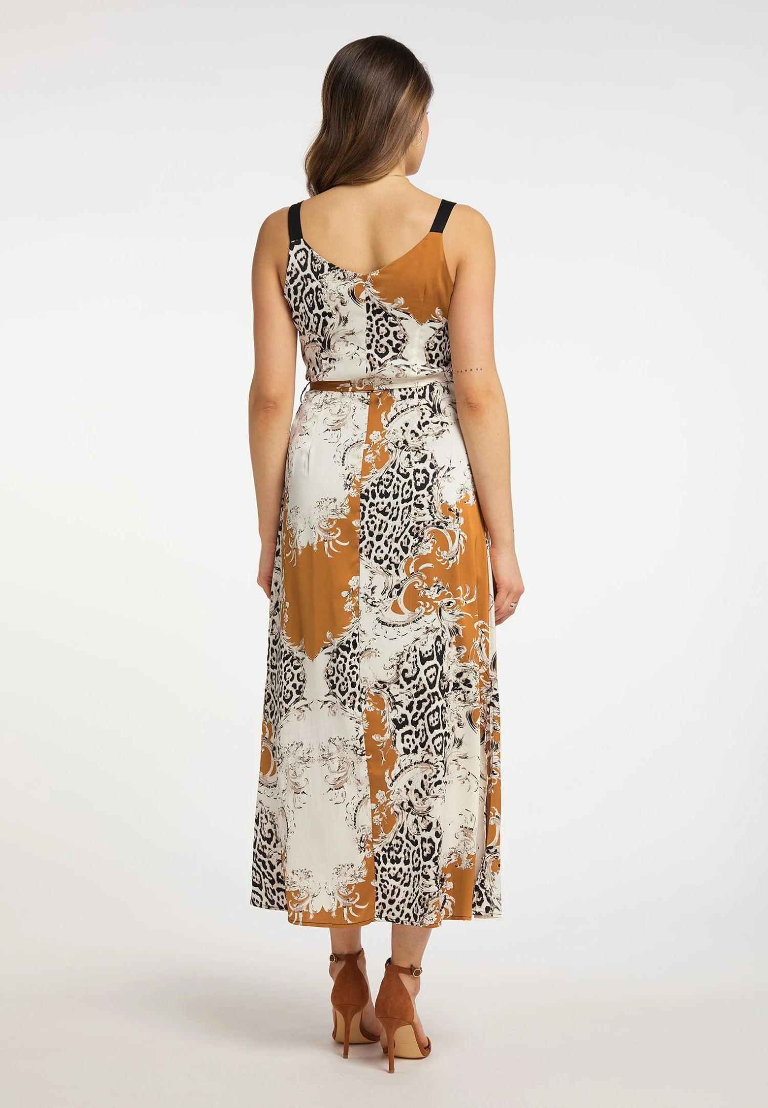 Faina NeliceVestito LungoCognac Mehrfarbig Donna Vestiti FAB21C06G-O11 5 Faina NeliceVestito LungoCognac Mehrfarbig Donna Vestiti FAB21C06G-O11 - Image 3