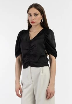 Faina Drapiertes CanevaCamicettaSchwarz Donna Camicie E Bluse FAB21E04Y-Q11