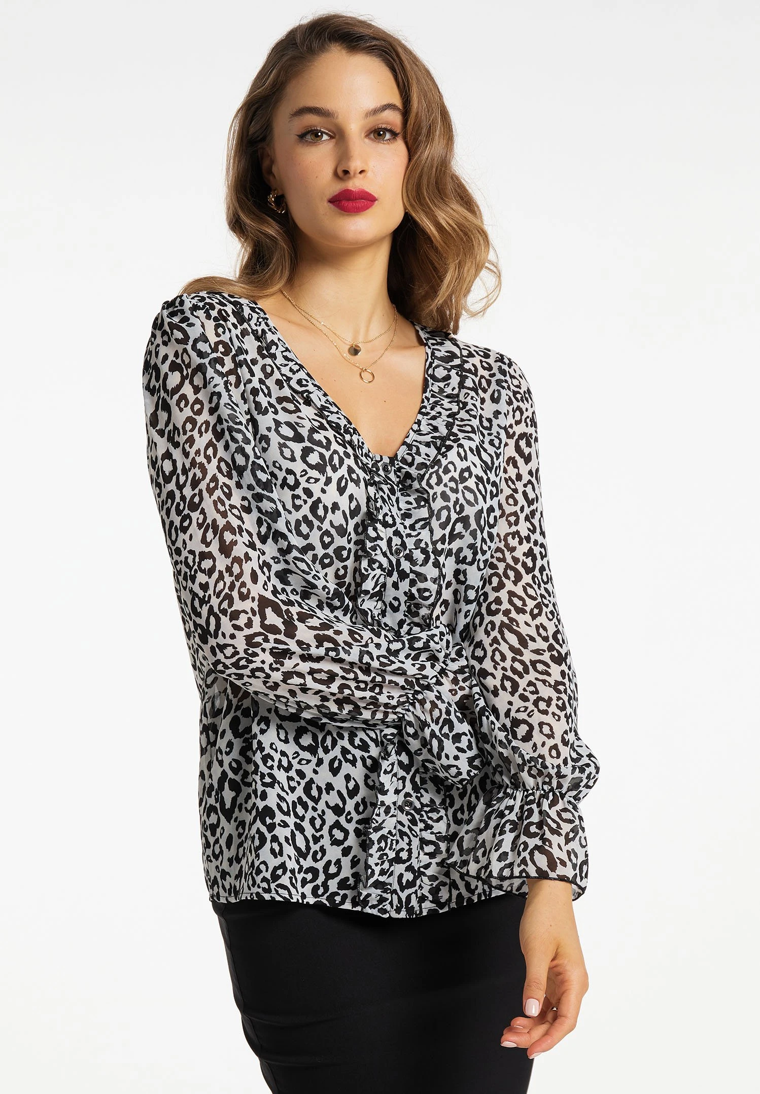 Faina Ikita - Camicetta - Weiss Schwarz 3 Faina Ikita - Camicetta - Weiss Schwarz