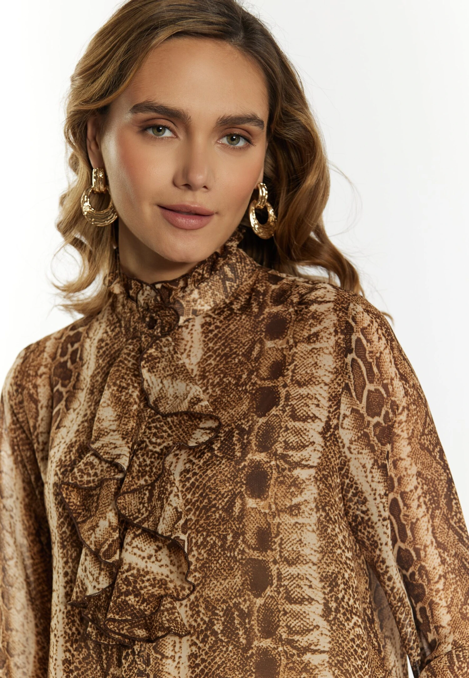 Faina ImaneCamiciaBraun Beige Donna Camicie E Bluse FAB21E05B-O11 6 Faina ImaneCamiciaBraun Beige Donna Camicie E Bluse FAB21E05B-O11 - Image 4