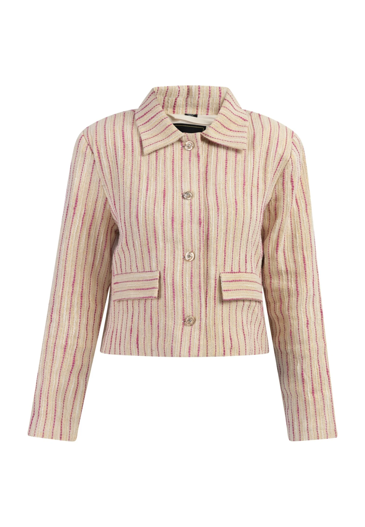 Faina KurzeBlazerPink Wollweisser Streifen Donna Giacche E Blazer FAB21G01K-J11 7 Faina KurzeBlazerPink Wollweisser Streifen Donna Giacche E Blazer FAB21G01K-J11 - Image 5