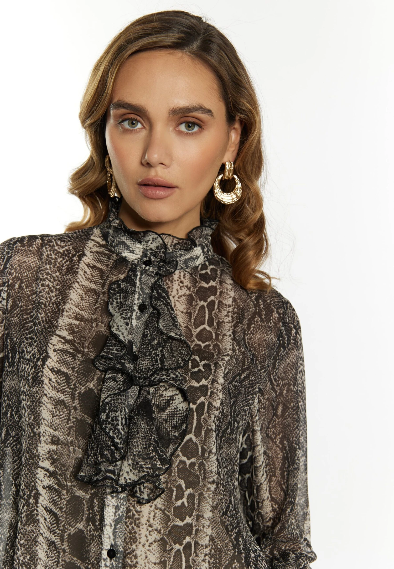 Faina ImaneCamiciaSchwarz Weiss Donna Camicie E Bluse FAB21E05B-Q11 6 Faina ImaneCamiciaSchwarz Weiss Donna Camicie E Bluse FAB21E05B-Q11 - Image 4