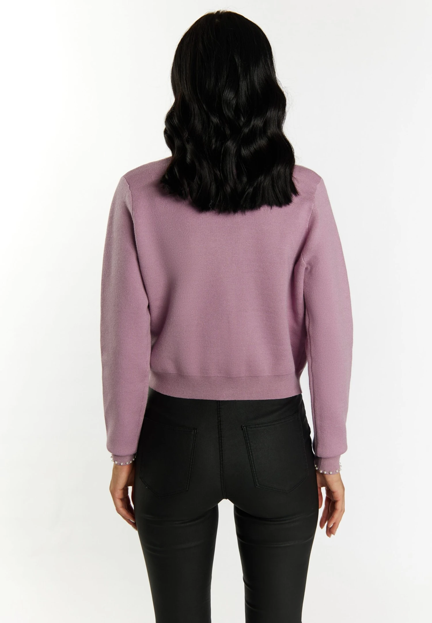 Faina Mit Perlen Mioki - Cardigan - Mauve 5 Faina Mit Perlen Mioki - Cardigan - Mauve - Image 3