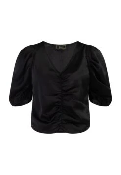 Faina Drapiertes CanevaCamicettaSchwarz Donna Camicie E Bluse FAB21E04Y-Q11 -Faina Sconto c3d3d8e85f66416e914f6ff5864238d3