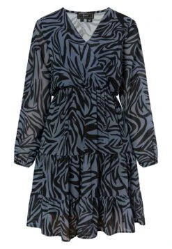 Faina Mit Zebra - Vestito Estivo - Grau Schwarz -Faina Sconto c5a435371429458993d32c9291e6caef