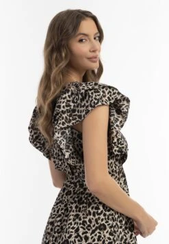 Faina LeoprintVestito EstivoBeige Leo Donna Vestiti FAB21C08N-B11 -Faina Sconto d83b2ffb1c884a119e2f17827fa4d497