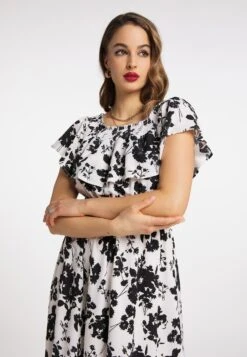 Faina MiokiVestito EstivoWeiss Schwarz Donna Vestiti FAB21C065-A11 -Faina Sconto d83b3be55e3842b7b5e8baef003dad0f